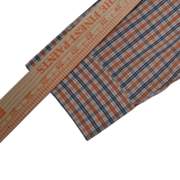 EUC IZOD Sz. XXL Blue/ Orange Slim Fit Long Sleeve Casual Button Down Shirt - Picture 9 of 10